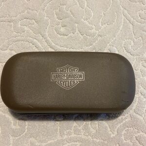 Harley Davidson 2004 tan and black hard glasses case HDX Case​​​​​​​​​